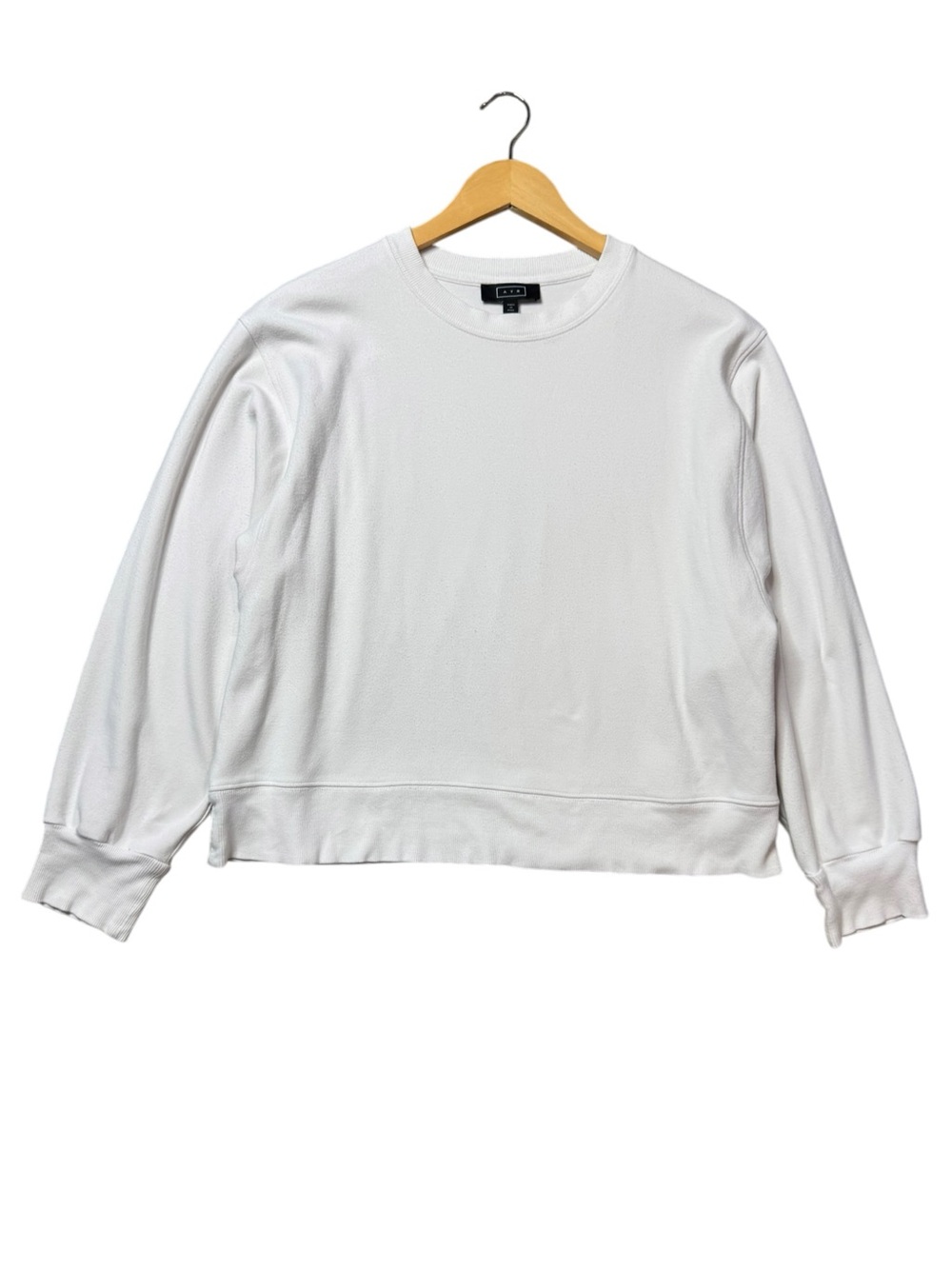 AYR All Year Round Pima Cotton Blend Drop Shoulder Top size L